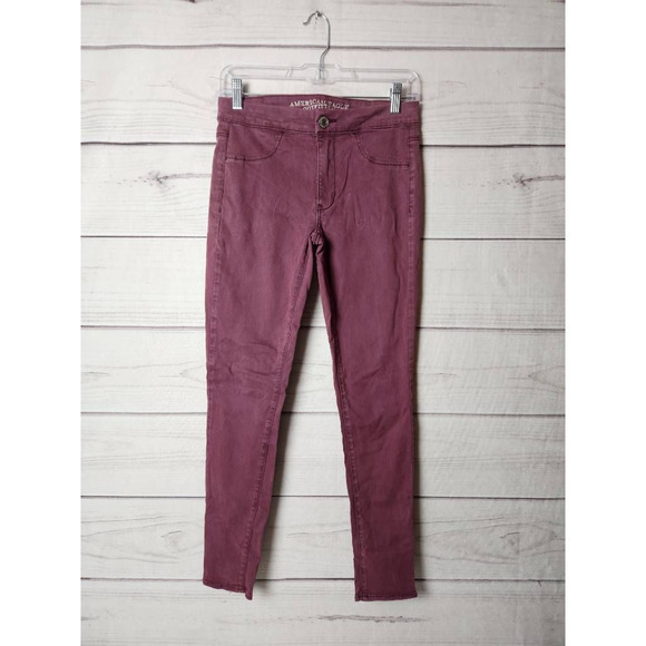 American Eagle Outfitters Womens Extreme Legging Purple Super Stretch Denim‎ 6 - Picture 1 of 7